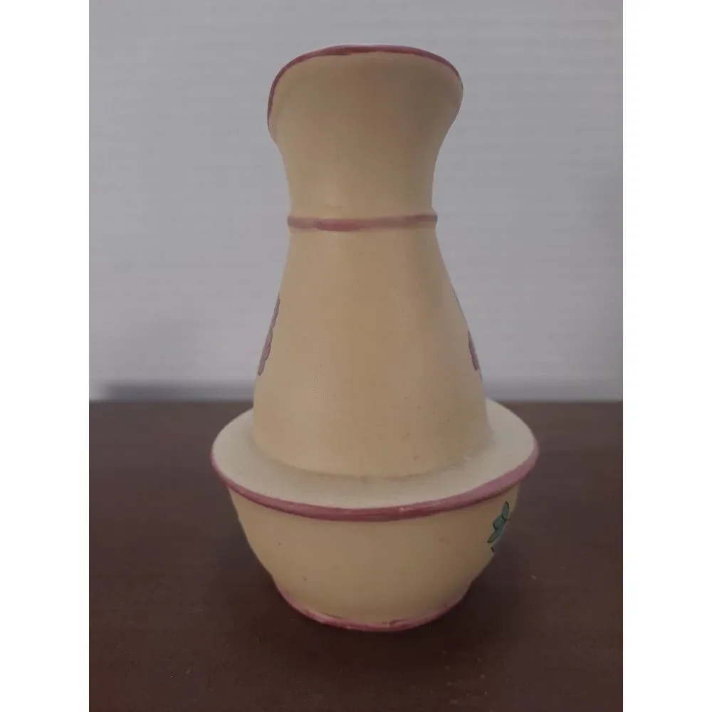Jasco Country Kitchen Bisque Porcelain Pitcher Bell Floral Decoration‎ 3.5